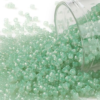 TOHO Round Seed Beads, Japanese Seed Beads, (156) Ceylon Jade, 11/0, 2.2mm, Hole: 0.8mm, about 5555pcs/50g