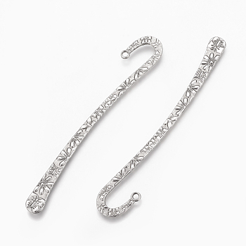 Tibetan Style Alloy Bookmarks, Antique Silver, Cadmium Free & Lead Free, 124x20mm, Hole: 2mm