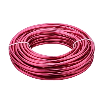 Round Aluminum Wire, for Jewelry Making, Cerise, 4 Gauge, 5.0mm, about 32.8 Feet(10m)/500g