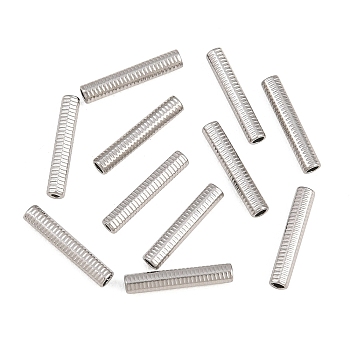 304 Stainless Steel Tube Beads, Stainless Steel Color, 11x2mm, Hole: 0.9~1.2mm