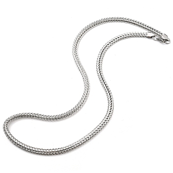 304 Stainless Steel Chain Necklaces, Snake Chain, Stainless Steel Color, 23.90 inch(60.7cm)