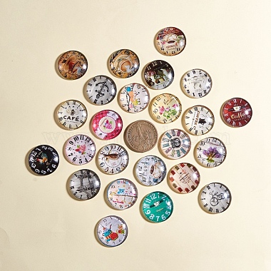 Printed Picture Glass Cabochons(GGLA-YW0001-01B)-2