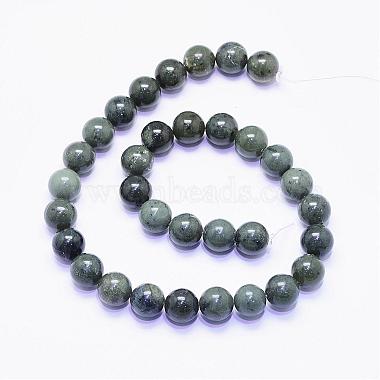 Natural Green Jade Round Bead Strands(G-F425-36)-2