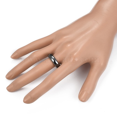 Немагнитные синтетический гематит палец кольца(RJEW-J005-03)-4