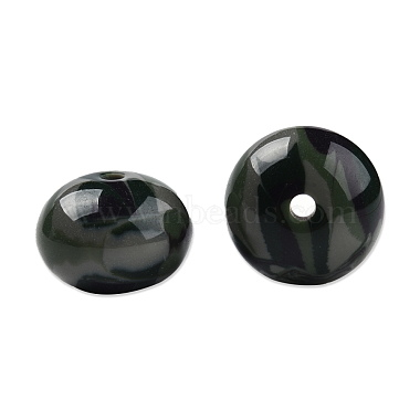 Dark Slate Gray Flat Round Resin Beads