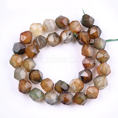 Chapelets de perles d'agate naturelle(G-T121-05C)-2