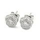 Brass Micro Pave Cubic Zirconia Ear Studs(EJEW-P261-16P)-1