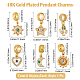 6Pcs 6 Style Brass Cubic Zirconia European Dangle Charms(KK-BBC0001-92)-2