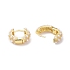 Plastic Imitation Pearl Beaded Hoop Earrings with Crystal Rinestone(EJEW-F306-03G)-3