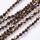 1 Strand Faceted Bicone Full Copper Plated Glass Beads Strands(X-EGLA-J026-3mm-F16)-1