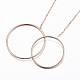 304 Stainless Steel Pendant Necklaces(X-NJEW-P194-03RG)-1