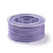 Macrame Cotton Cord, Braided Rope, with Plastic Reel, for Wall Hanging, Crafts, Gift Wrapping, Lilac, 1.2mm, about 26.25 Yards(24m)/Roll(OCOR-H110-01B-17)