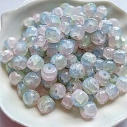 Transparent Crackle Glass Beads Strand, Column, Pink, 8x6mm, Hole: 1.6mm, about 20pcs/bag(GLAA-D012-01C)