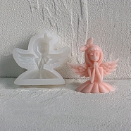 Angel & Fairy Candle Silicone Molds, For Scented Candle Making, Angel & Fairy, 8.2x8.2x2.5cm(DIY-L072-010C)