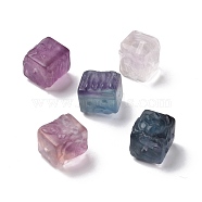 Natural Fluorite Beads, Cube, 12.5~13x12.5~13x12.5~13mm, Hole: 1.4mm(G-P483-09)