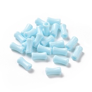 Opaque Acrylic Beads, Bamboo Stick, Sky Blue, 11x5.5mm, Hole: 2.8mm, about 3360pcs/500g (OACR-E015-01F)