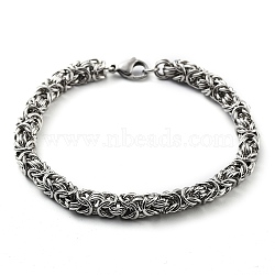 304 Stainless Steel Rope Chain Bracelet, Stainless Steel Color, 8-1/2 inch(21.7cm)(BJEW-Z023-03B)
