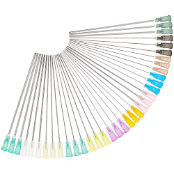 48Pcs 12 Style Plastic & Stainless Steel Fluid Precision Blunt Needle Dispense Tips, Long Glue Dispensing Needles, Mixed Color, 11.7x0.8x0.65cm, 4pcs/style(TOOL-FG0001-19)