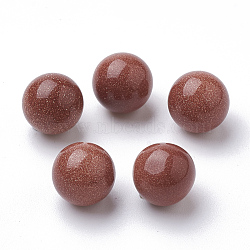 Synthetic Goldstone Beads, Gemstone Sphere, Round, No Hole/Undrilled, 12mm(G-S289-09-12mm)