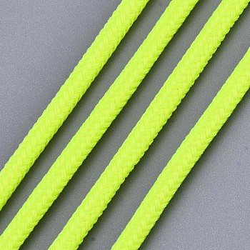 Luminous Polyester Braided Cords, Green Yellow, 3mm, about 100yard/bundle(91.44m/bundle)