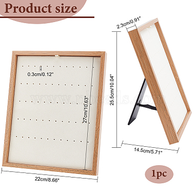Foldable Wood Earring Display Stands(EDIS-WH0031-15)-2