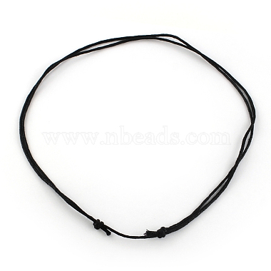 1.5mm Black Waxed Cotton Cord Necklaces