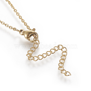 Brass Initial Pendant Necklaces(NJEW-I230-24G-G)-3