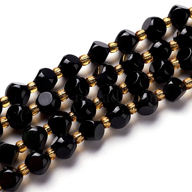 Cube Obsidian Beads