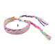 Cotton Braided Wave Pattern Cord Bracelet(FIND-PW0013-002F)-1