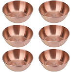 6Pcs Stainless Steel Dipping Bowls, Round Seasoning Dish for Kitchen Home Restaurant, Rose Gold, 83x29mm(AJEW-CP0009-70RG)