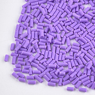 Handmade Polymer Clay Sprinkle Beads, Fake Food Craft, No Hole, Column, Blue Violet, 2~6x1.5mm(X-CLAY-T015-22C)