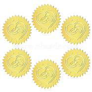 12 Sheets Self Adhesive Gold Foil Embossed Stickers, Round Dot Medal Decorative Decals for Envelope Card Seal, Ring, Size: about 165x211mm, Stickers: 50mm, 12 sheets/set(DIY-WH0451-021)