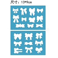 Acrylic Earring Handwork Template, Card Leather Cutting Stencils, Deep Sky Blue, Bowknot, 130x90x2mm, 2pcs/set(DIY-WH0359-098)