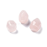 Natural Rose Quartz Beads, No Hole/Undrilled, Faceted, Nuggets, 15~19x13~15x12~15mm(G-F747-03F)