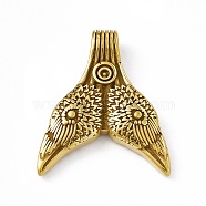 Ion Plating(IP) 304 Stainless Steel Manual Polishing Pendants, Crow Head Charm, Antique Golden, 36.5x31x7.5mm, Hole: 4.7mm(STAS-G267-14AG)