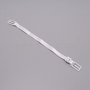 Nylon Non-slip Bra Straps, Elastic Adjustable Bra Strap Holder, with Hooks, White, 252x10x1~4mm(FIND-WH0081-39B)