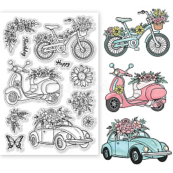 Custom PVC Plastic Clear Stamps, for DIY Scrapbooking, Photo Album Decorative, Cards Making, Flower, 160x110x3mm(DIY-WH0448-0323)