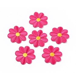 Computerized Embroidery Cloth Iron on/Sew on Patches, Costume Accessories, Appliques, Sunflower, Cerise, 40x1.5mm(DIY-WH0162-28O)