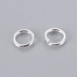 304 Stainless Steel Jump Rings, Open Jump Rings, Silver Color Plated, 18 Gauge, 6x1mm, Inner Diameter: 4mm(STAS-E464-09B-S)