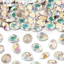 Preciosa&reg MAXIMA Crystal Fancy Stones, Czech Crystal, 435 12 601 Oval, Dura Foiling, 00030 200 Crystal AB, 8x6mm(X-PRC-FF8-00030-200)