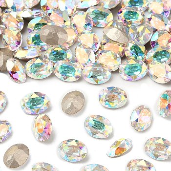 Preciosa&reg MAXIMA Crystal Fancy Stones, Czech Crystal, 435 12 601 Oval, Dura Foiling, 00030 200 Crystal AB, 8x6mm