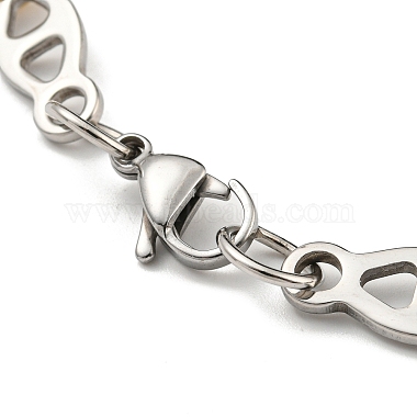 bracelet à maillons ovales et rectangulaires en acier inoxydable 304 bicolore(BJEW-B078-11GP)-3