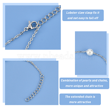 unicraftale 4 pcs 2 couleurs ensemble de bracelets de perles en perles acryliques pour filles et femmes(BJEW-UN0001-21)-4
