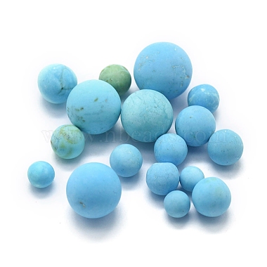 6mm Round Natural Turquoise Beads