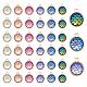 PANDAHALL ELITE 36Pcs 6 Colors Light Gold Alloy Resin Charms(PALLOY-PH0001-82LG)-1