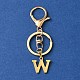 304 Stainless Steel Initial Letter Charm Keychains(KEYC-YW00005-23)-1