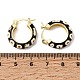 Flower Pattern Brass Enamel Hoop Earrings(EJEW-G471-08G)-7