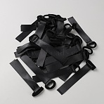 Polyester Blank Cheerleader Pom Poms Name Tags, Black, 132mm, 48pcs/set(FIND-WH0431-83B)