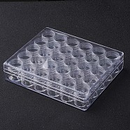 (Defective Closeout Sale), Plastic Bead Containers, Rectangle and Column, Clear, 16x13.5x3.5cm, 30pcs/set(TOOL-XCP0001-05)