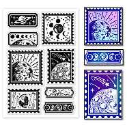 Custom PVC Plastic Clear Stamps, for DIY Scrapbooking, Photo Album Decorative, Cards Making, Moon, 160x110mm(DIY-WH0618-0113)